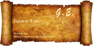 Gyura Ede névjegykártya
