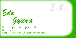 ede gyura business card